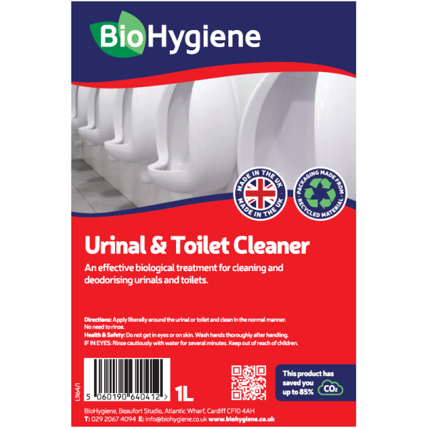 BioHygiene Urinal & Toilet Cleaner 1L | Clean Cotton | Eco-Friendly Washroom Solution