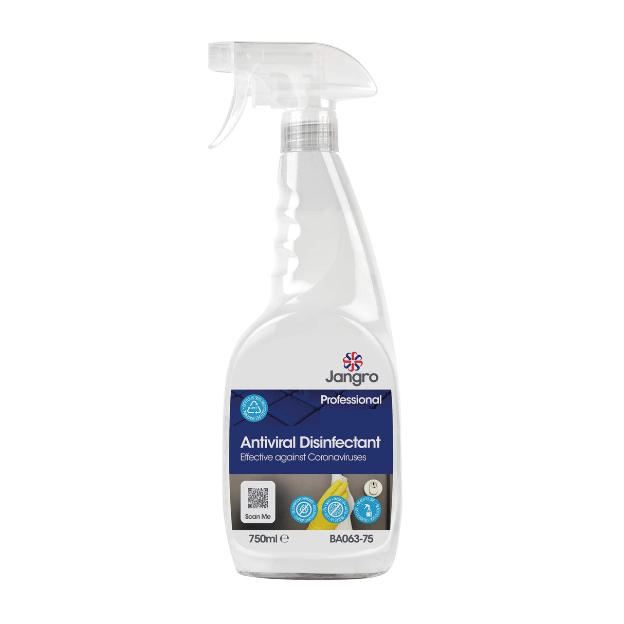 Jangro Antiviral Disinfectant 750ml - Dual Brand | Kills 99.99% of Germs | BA063-75