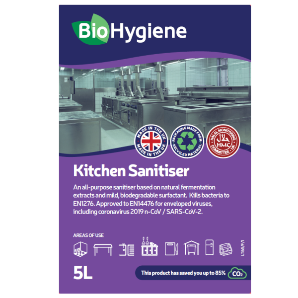 BioHygiene Kitchen Sanitiser Concentrate 5L - Food-Safe & Eco-Friendly