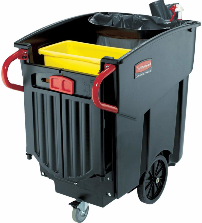 Rubbermaid Mega BRUTE Mobile Waste Collector - 450 Ltr - Black FG9W7300BLA