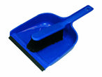 Plastic Dustpan & Brush Set - Soft Blue HN070-B - 102940 | Lightweight & Durable