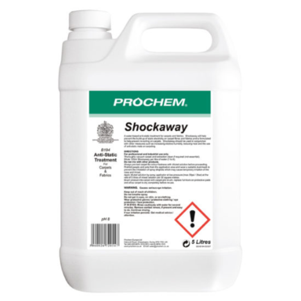 Prochem Shockaway 5L | Anti-Static Carpet Treatment & Cleaner B194-05