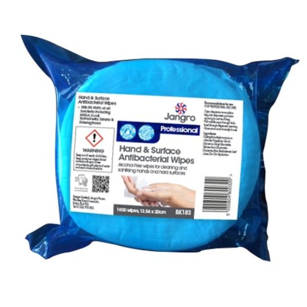 Jangro Hand & Surface Sanitiser Wipes x 1000 BK183 Clintex R320
