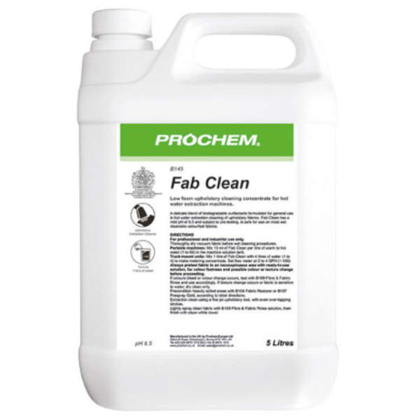 Prochem FAB Clean 5L - B145 | Fabric & Upholstery Extraction Cleaner