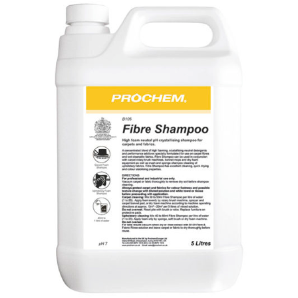 Prochem Fibre Shampoo B105 | 5L High-Foam Carpet & Upholstery Cleaner