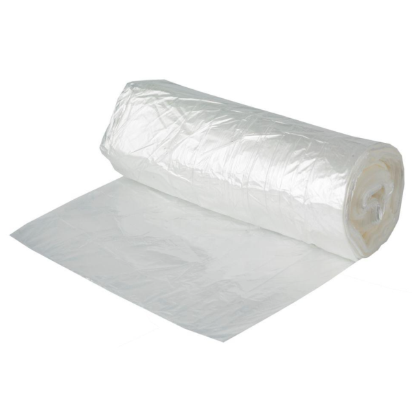 Refuse Clear Sack 120Ltr x200 - roll of clear plastic refuse bags.