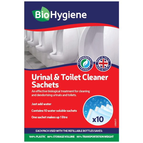 BioHygiene Urinal & Toilet Cleaner - 10 Sachets | Eco-Friendly Cleaning