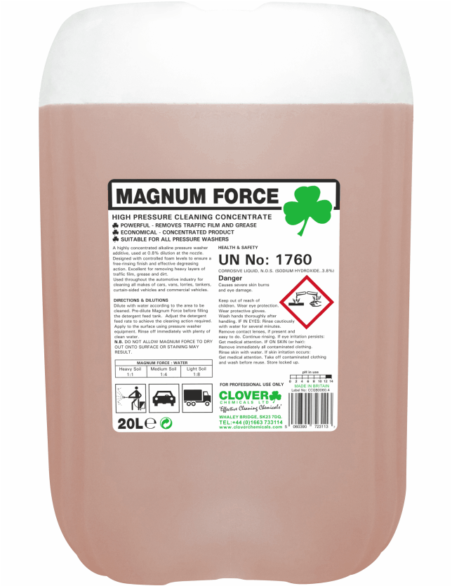 Magnum Force - High Pressure Traffic Film Remover | Concentrated Alkaline Cleaner for Commercial Use