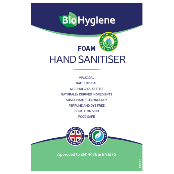 BioHygiene Foam Hand Sanitiser with Pump 5L | Eco-Friendly Alcohol-Free Hygiene
