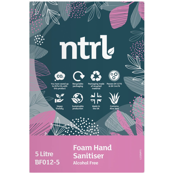 Jangro NTRL Foam Hand Sanitiser Alcohol Free 5L - BF012-5 | Eco-Friendly & Skin Safe
