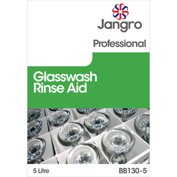 Jangro Glasswash Rinse Aid 5L BB130-5 | Streak-Free Glass Finish