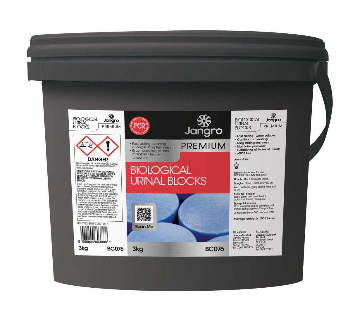 Jangro Biological Urinal Blocks 3kg BC076 - BB3/Jangro