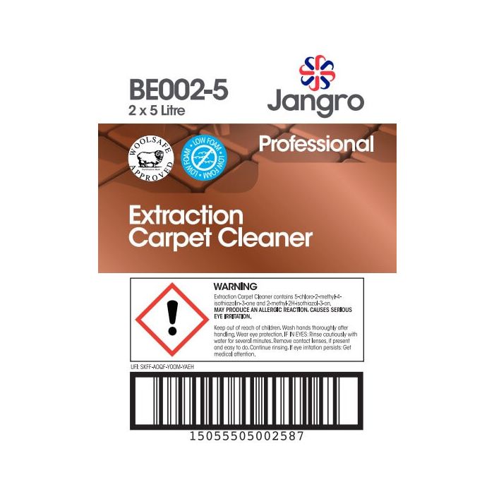 Jangro Extraction Carpet Cleaner 5L - BE002-5 | Professional Carpet Cleaning Solution