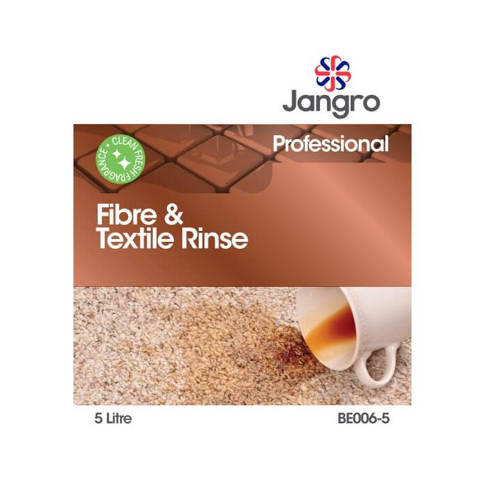 Jangro Fibre & Textile Rinse 5L - BE006-5 | Colour-Safe Carpet & Fabric Neutraliser