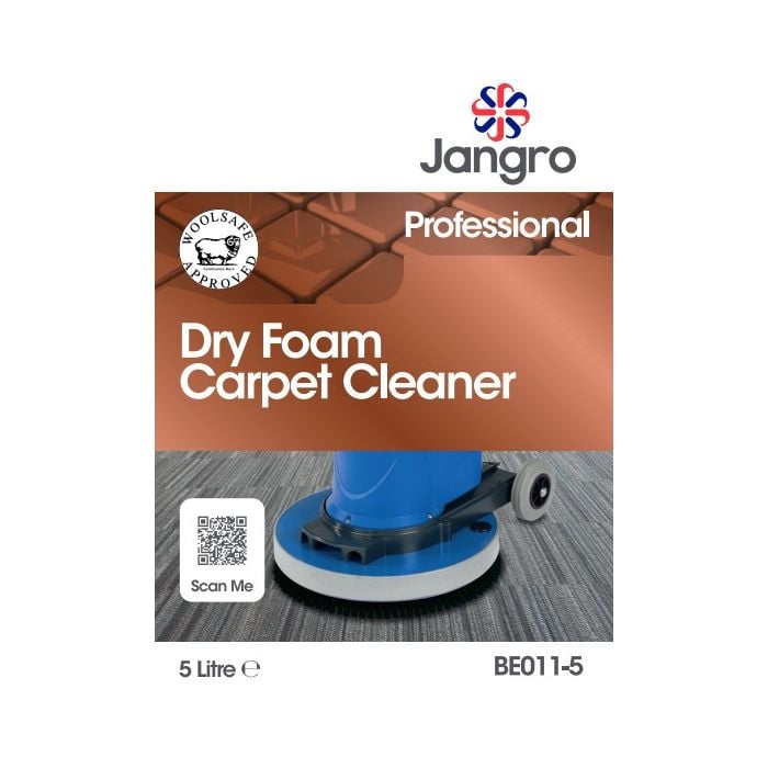 Jangro Dry Foam Carpet Cleaner 5L - BE011-5 | WoolSafe Approved Carpet Shampoo