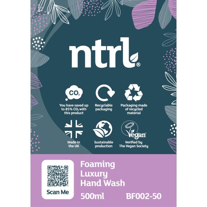 Jangro NTRL Foaming Luxury Hand Wash 500ml - BF002-50 | Eco-Friendly Blueberry Hand Soap