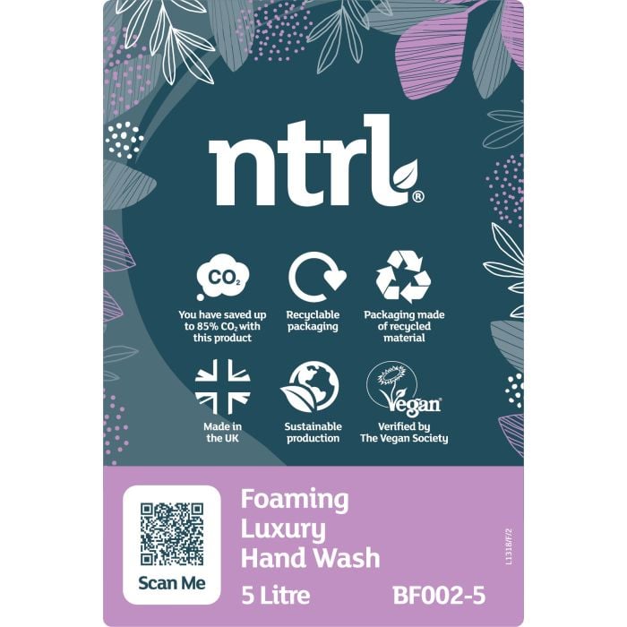 Jangro NTRL Foaming Luxury Hand Wash 5L - BF002-5 | Eco-Friendly Blueberry Hand Soap