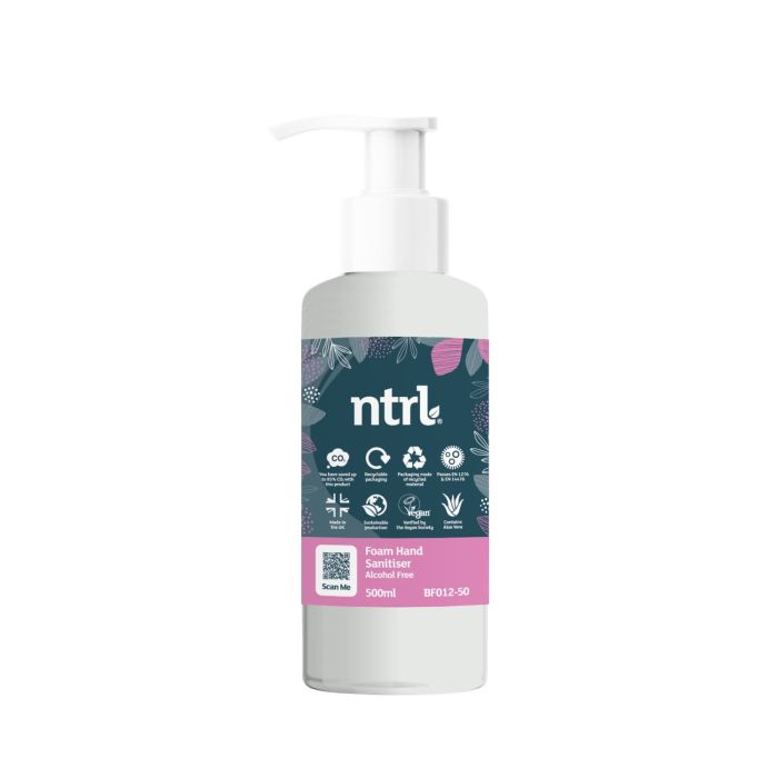 Jangro NTRL Foam Hand Sanitiser Alcohol Free 500ml - BF012-50 | Eco-Friendly & Skin Safe