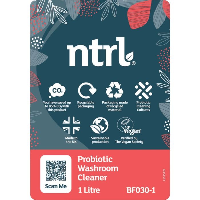 Jangro NTRL Probiotic Washroom Cleaner 1L - Eco-Friendly & Hygienic | BF030-1
