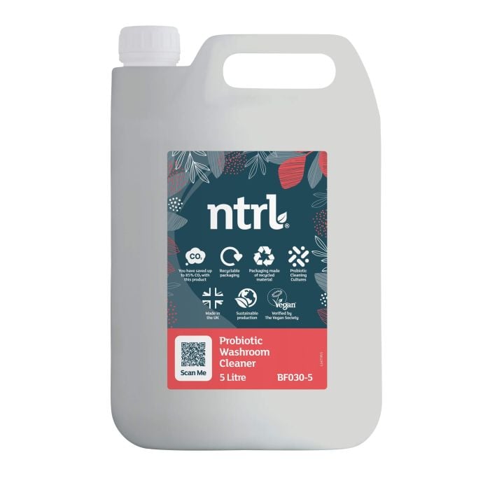 Jangro NTRL Probiotic Washroom Cleaner 5L | Eco-Friendly & Powerful BF022-5