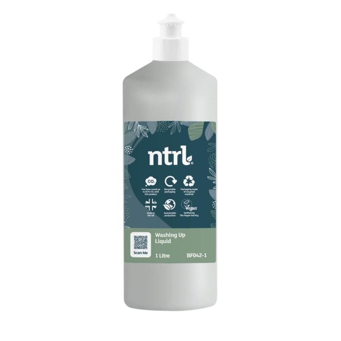 Jangro NTRL Washing Up Liquid 1L - BF042-1 | Plant-Based Dishwashing Solution