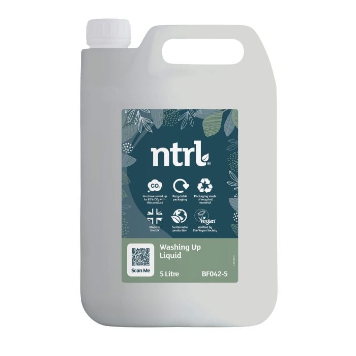 Jangro NTRL Washing Up Liquid 5L - BF042-5 | Eco-Friendly Dishwashing Solution