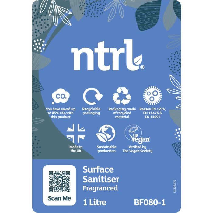 Jangro NTRL Surface Sanitiser Fragranced 1L - BF080-1 | Multi-Purpose Eco Cleaner