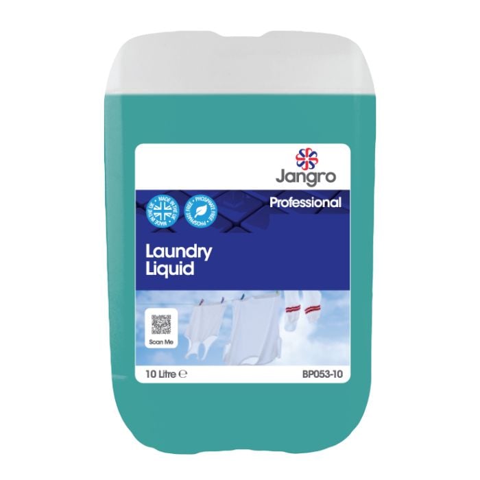 Jangro Premium Non Bio Laundry Liquid 10L - BP053-10 | Sensitive Skin Safe & Powerful Cleaning