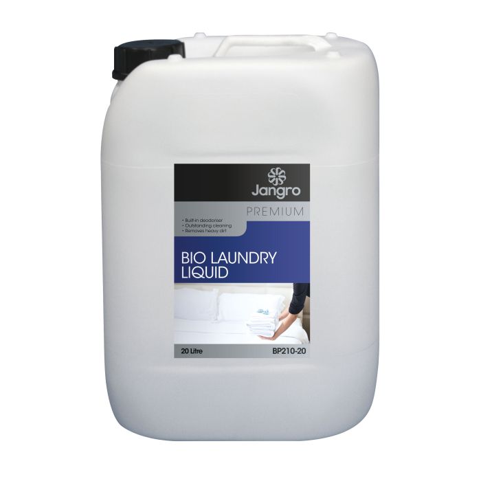 Jangro Premium Bio Laundry Liquid 20L - BP210-20 | High-Performance Commercial Detergent