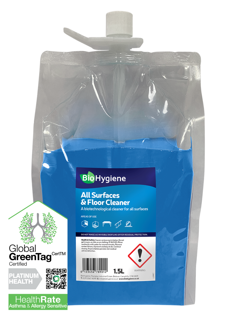 BioHygiene All Surface & Floor Cleaner 1.5L – Dosing Pouch Concentrate