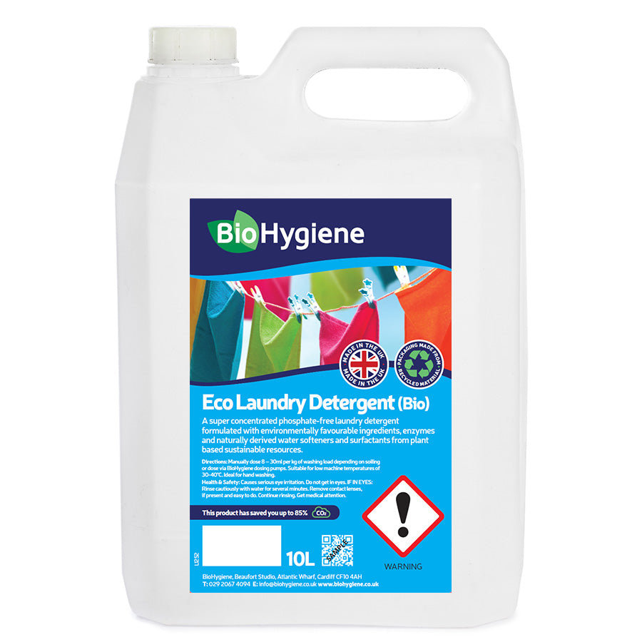 BioHygiene Eco Laundry Detergent Bio 10L | Sustainable Enzyme-Based Cleaner