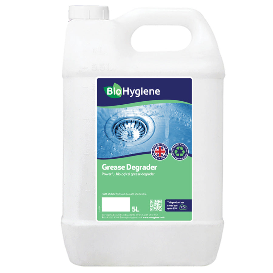 BioHygiene Grease Degrader 5L | Eco-Friendly FOG Removal for Commercial Use