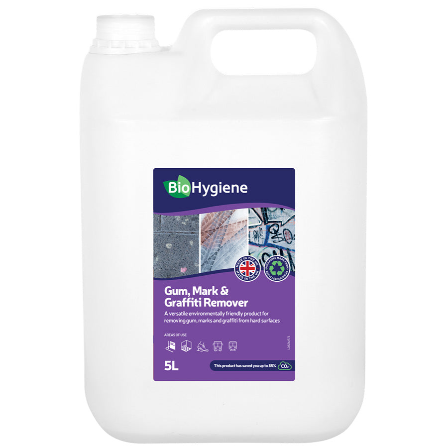 BioHygiene Gum, Mark & Graffiti Remover RTU 5L | Eco-Friendly Surface Cleaner