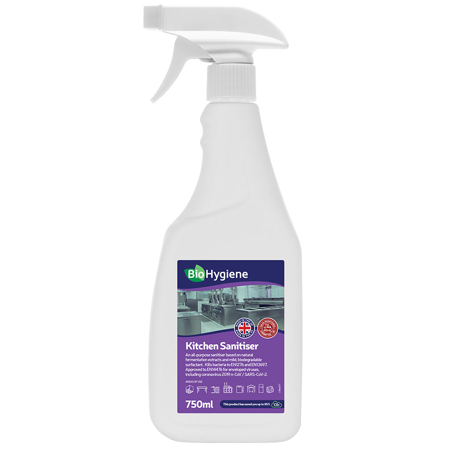 BioHygiene Kitchen Sanitiser RTU 750ml | Ready-to-Use Eco-Friendly Surface Cleaner
