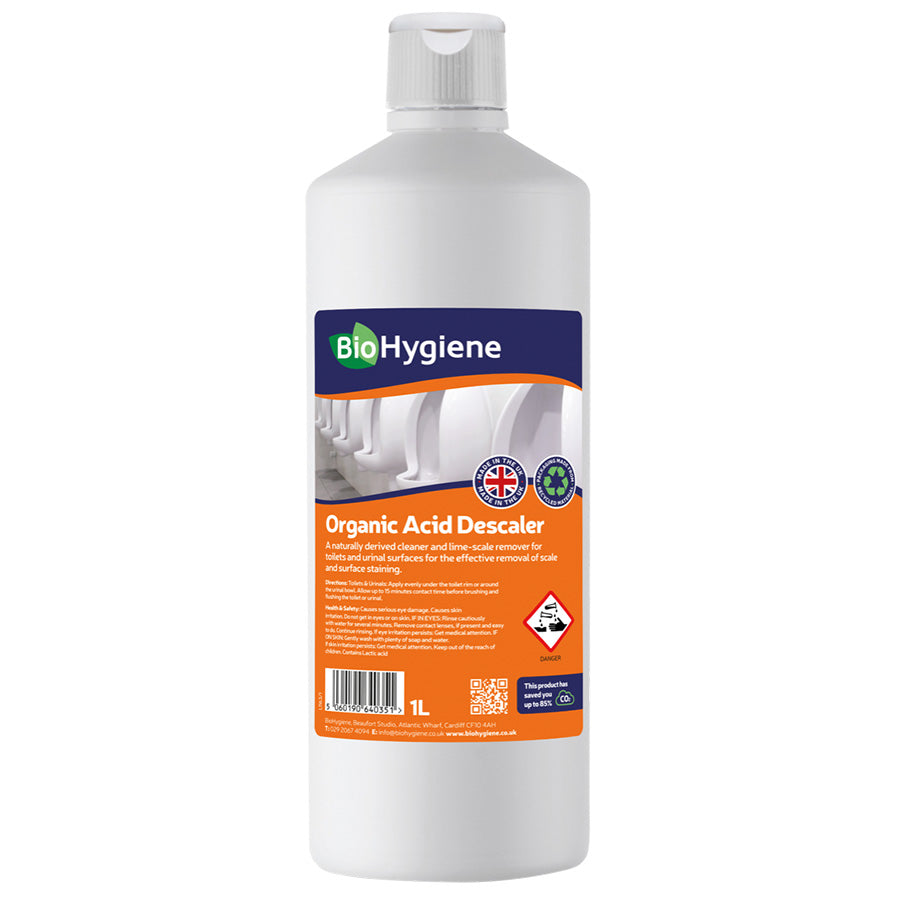BioHygiene Organic Acid Descaler 1L | Eco-Friendly Limescale & Odour Remover