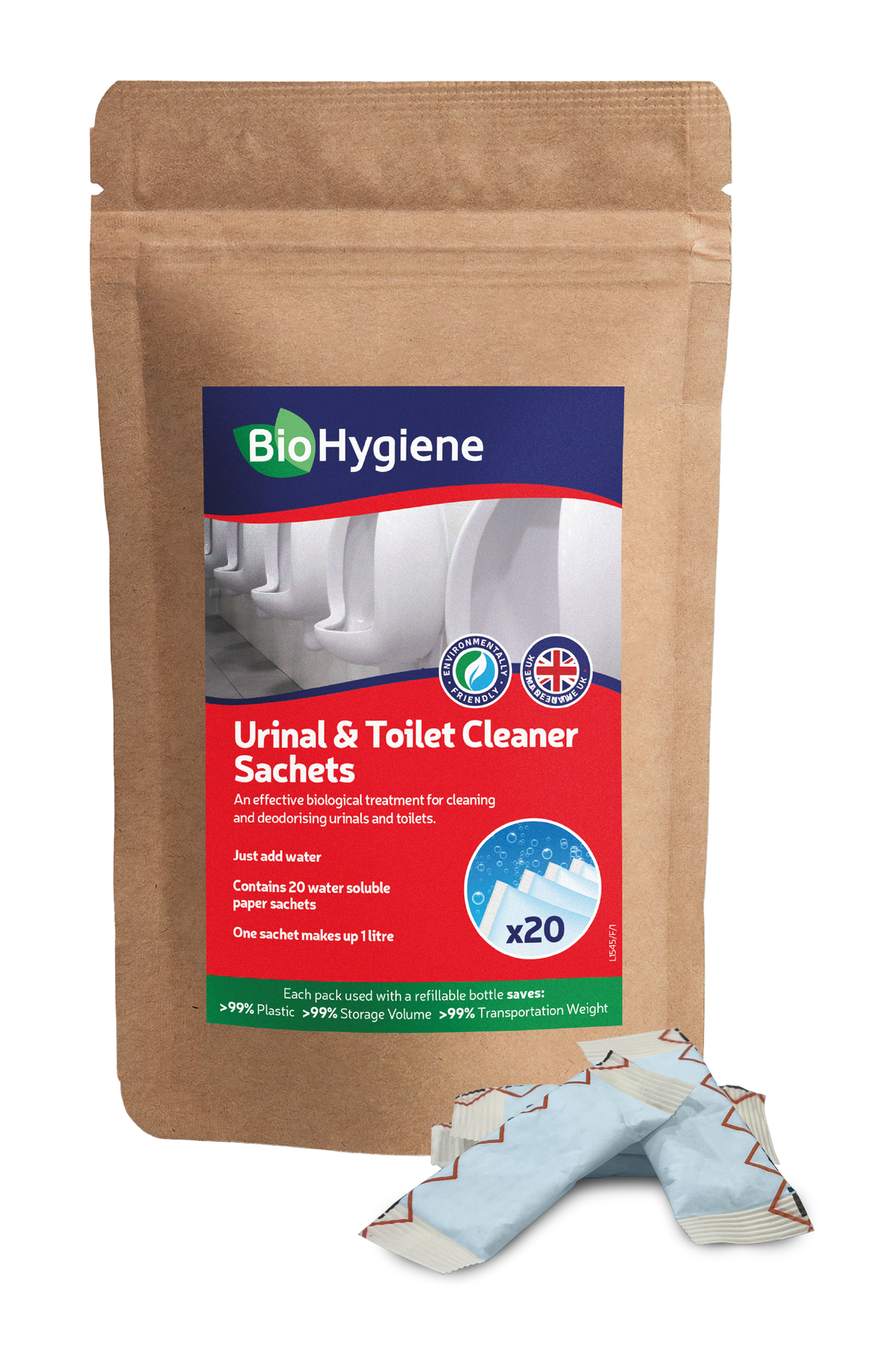 BioHygiene Urinal & Toilet Cleaner - 10 Sachets | Eco-Friendly Cleaning
