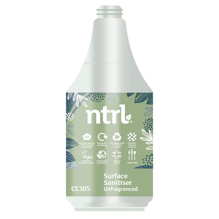 Empty Trigger Bottle for Jangro NTRL Surface Sanitiser – CE305 | 600ml Reusable Spray