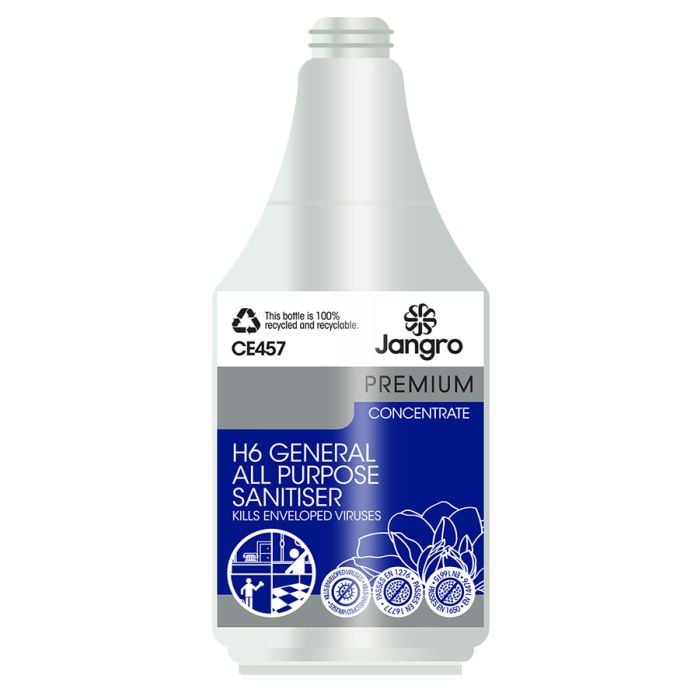 Jangro Enviro H6 All Purpose Sanitiser Trigger Bottle – CE457 | Reusable & Eco-Friendly