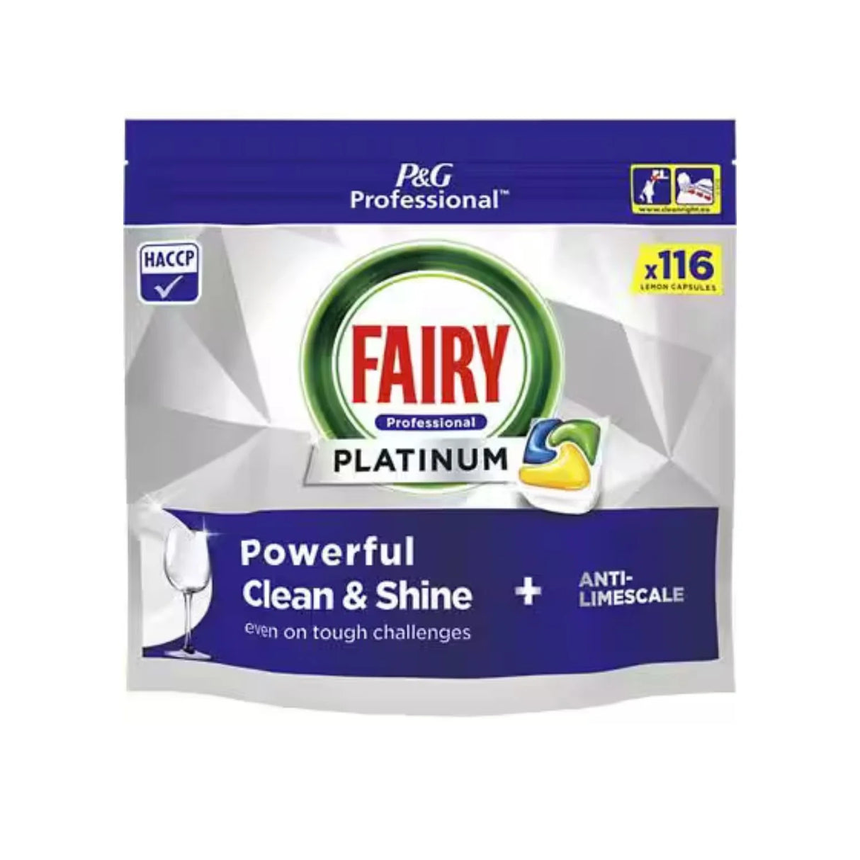 Fairy Platinum Lemon Dishwasher Tablets x116 | Deep Clean & Shine