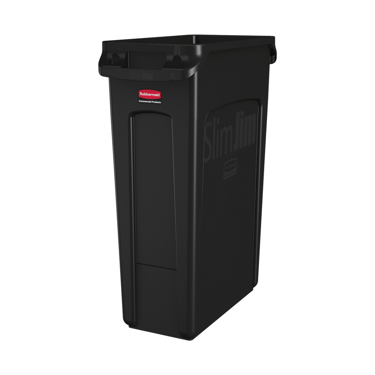 Slim Jim Bin Black with Venting 87L – CB310‑BK FG354060BL | Rubbermaid Slim Jim Waste Container