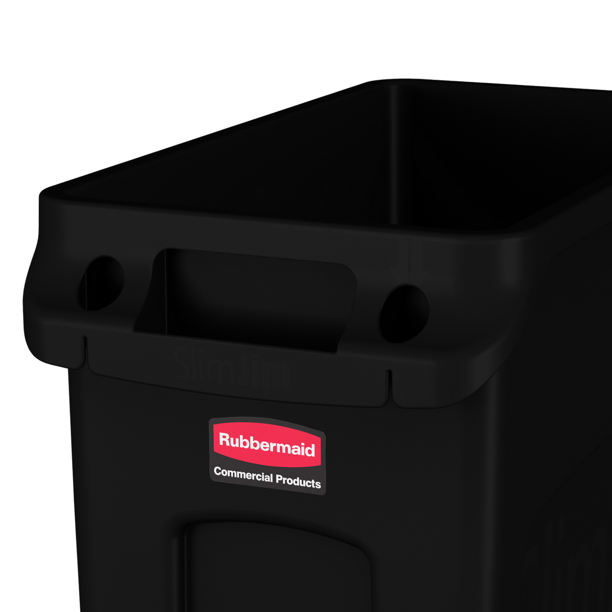 Slim Jim Bin Black with Venting 87L – CB310‑BK FG354060BL | Rubbermaid Slim Jim Waste Container