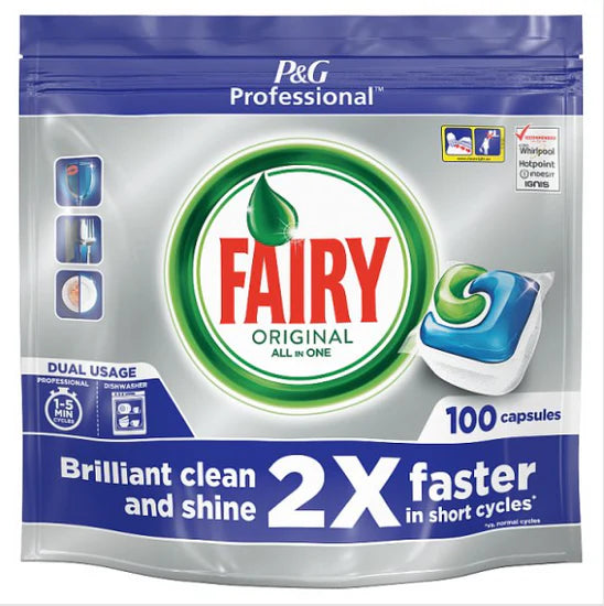 Fairy Dishwasher Capsules x 100 | BB185 | All-in-One Cleaning Power