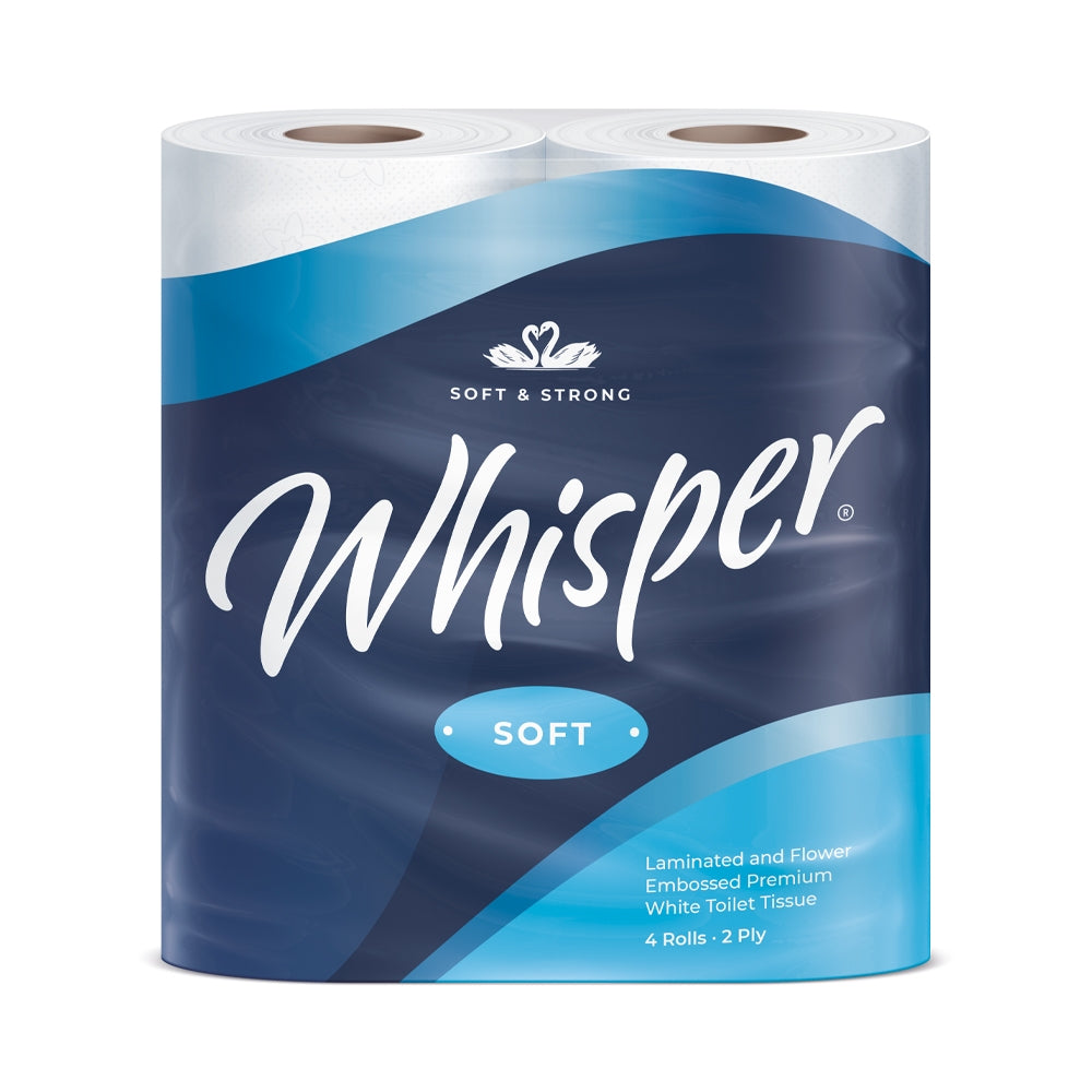 Whisper Soft White Toilet Rolls x40 2Ply - TLSOFT2