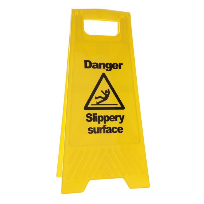 Danger Slippery Surface A Frame - HM041 JANC164 | High-Visibility Safety Sign