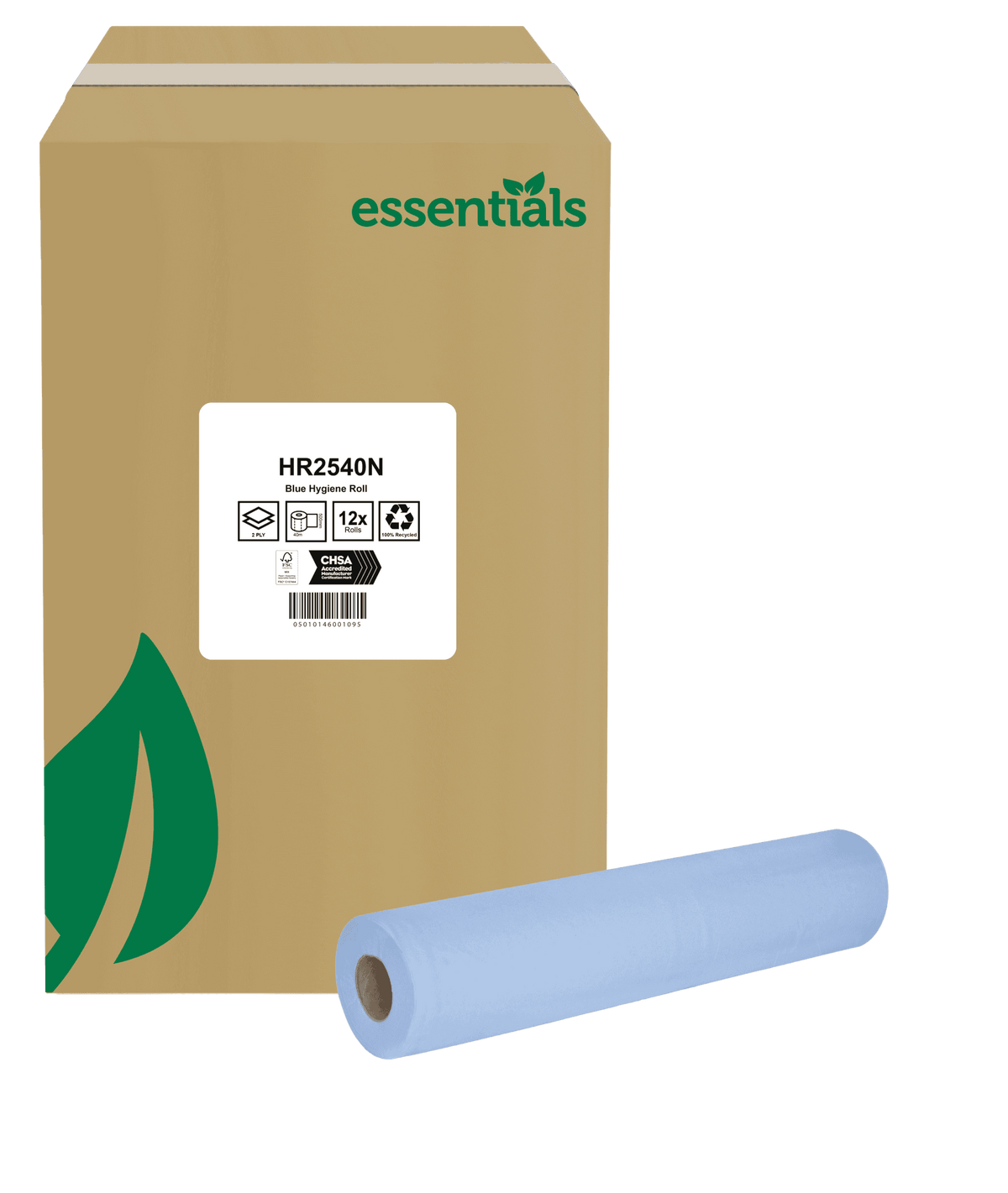Blue Hygiene Roll HR2540N – packaging with product details and specifications.