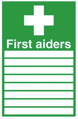 FA01926S First Aiders Sign S/A 300x200