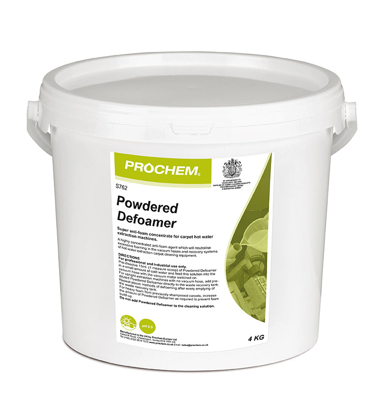 Prochem Powder Defoamer 4kg - S762‑02 | Professional Foam Control Additive for Extraction Machines