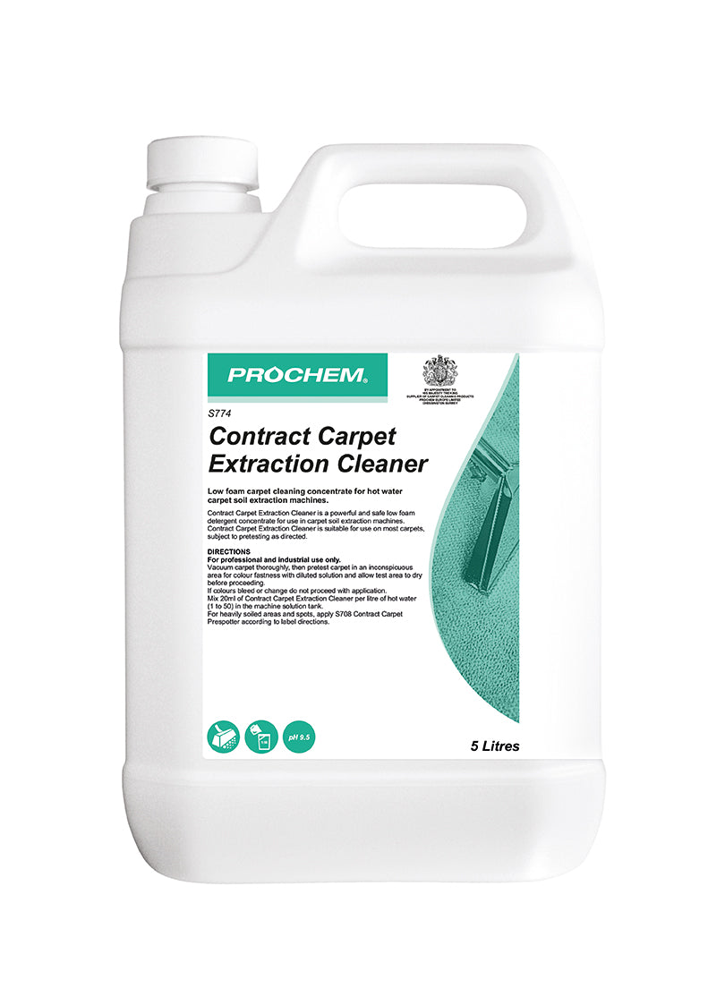 Prochem Contract Extraction 5L - S774‑05 | Professional Low‑Foam Carpet Extraction Cleaner