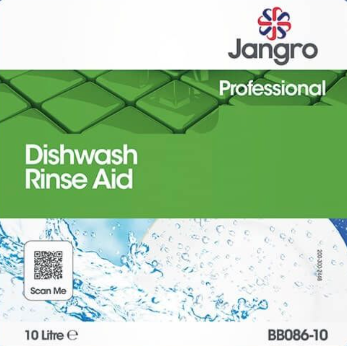 Jangro Dishwash Rinse Aid 10L | BB086-10 | Streak-Free Finish