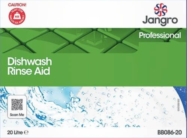 Jangro Dishwash Rinse Aid 20L BB086-20 | Streak-Free, Low-Foaming Finish